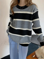 Color Block Striped Trendy Knit Crop Top image 11