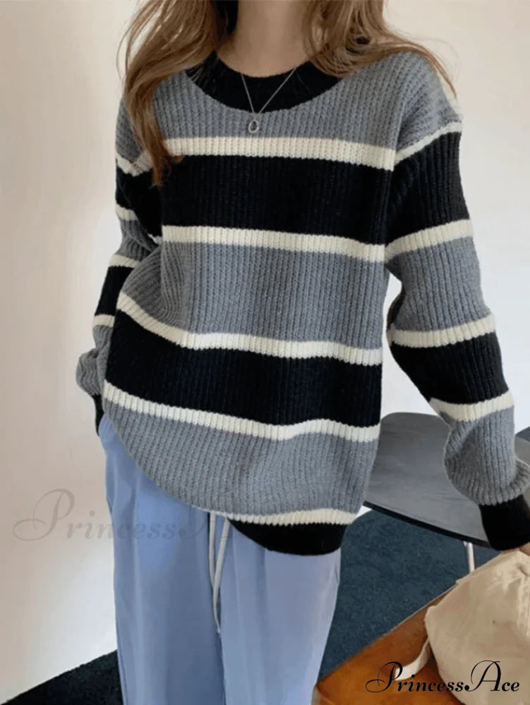 Color Block Striped Trendy Knit Crop Top image 11