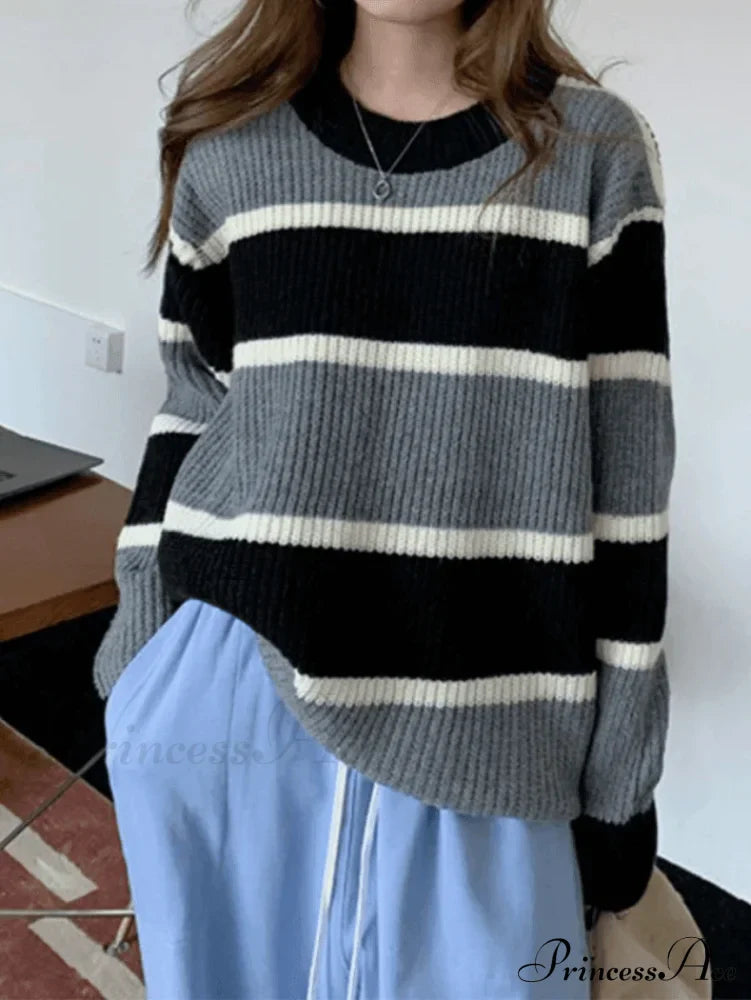 Color Block Striped Trendy Knit Crop Top image 12