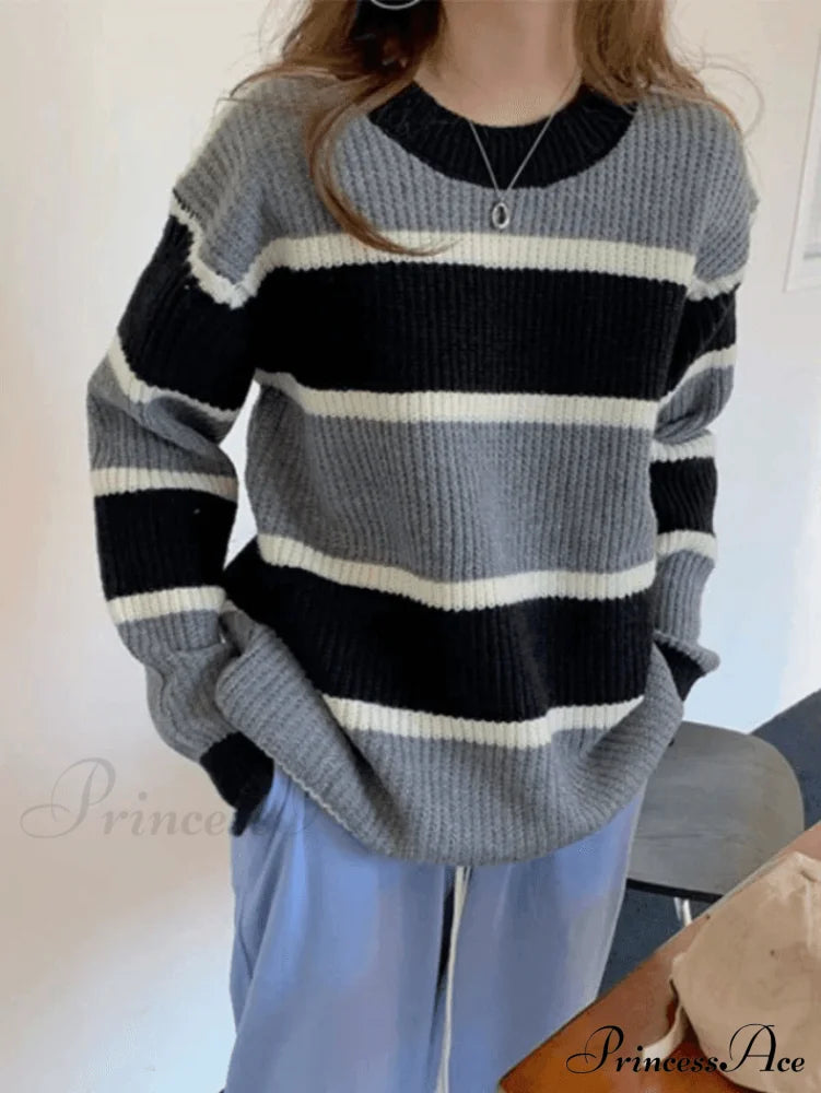 Color Block Striped Trendy Knit Crop Top image 10