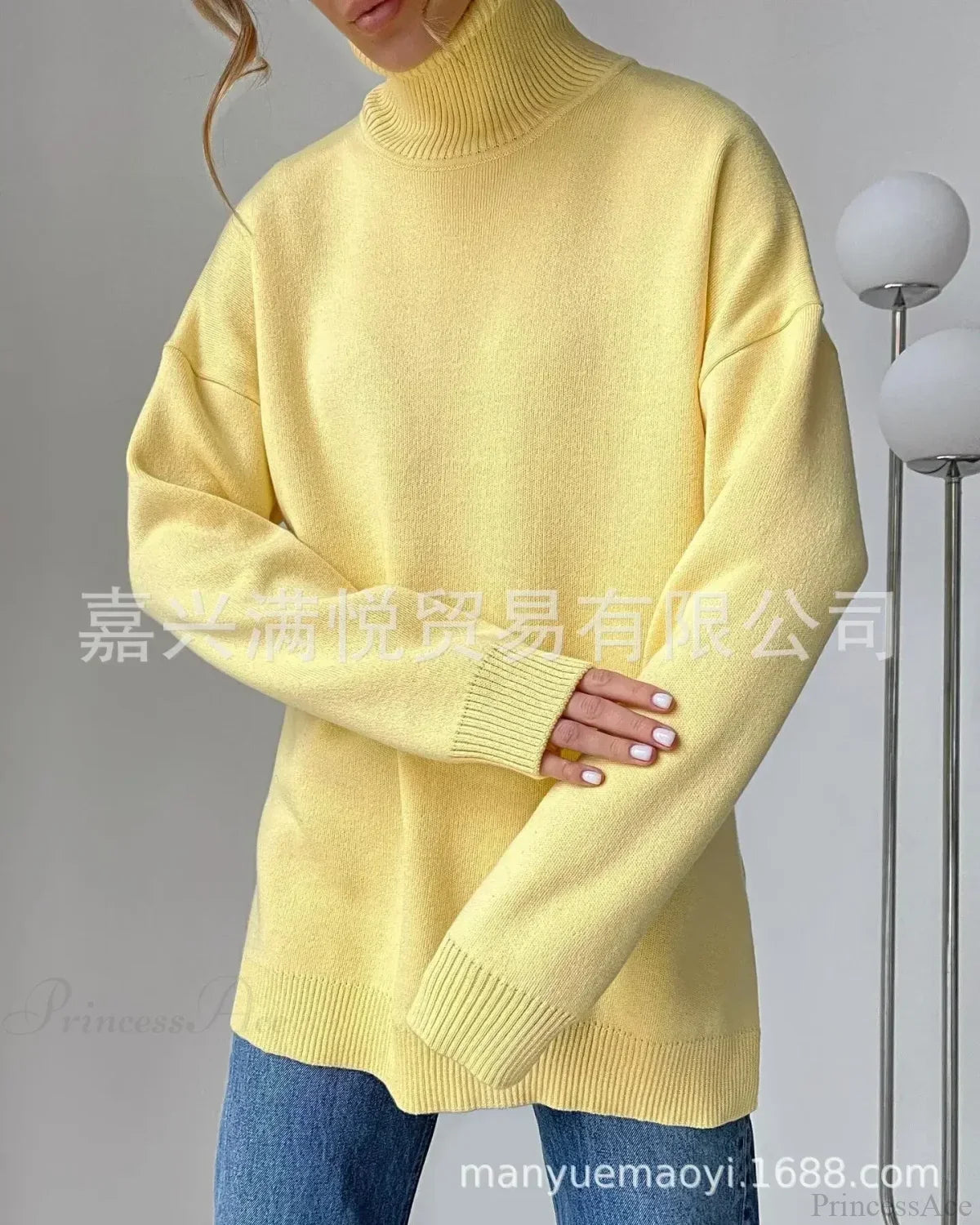 Colorblock Turtleneck Thick Sweater image 6