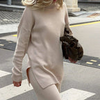 Colorblock Turtleneck Thick Sweater image 3