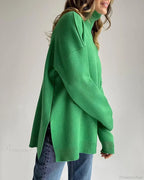 Colorblock Turtleneck Thick Sweater image 5