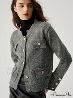 Colorful Dot Knit Trendy Metallic Button Cardigan image 1