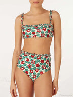 Colorful Strappy Colorblock Swimwear One Piece image 2