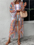 Colourful Floral Embroidery Boho Beach Cover-up Lace Bikini image 2