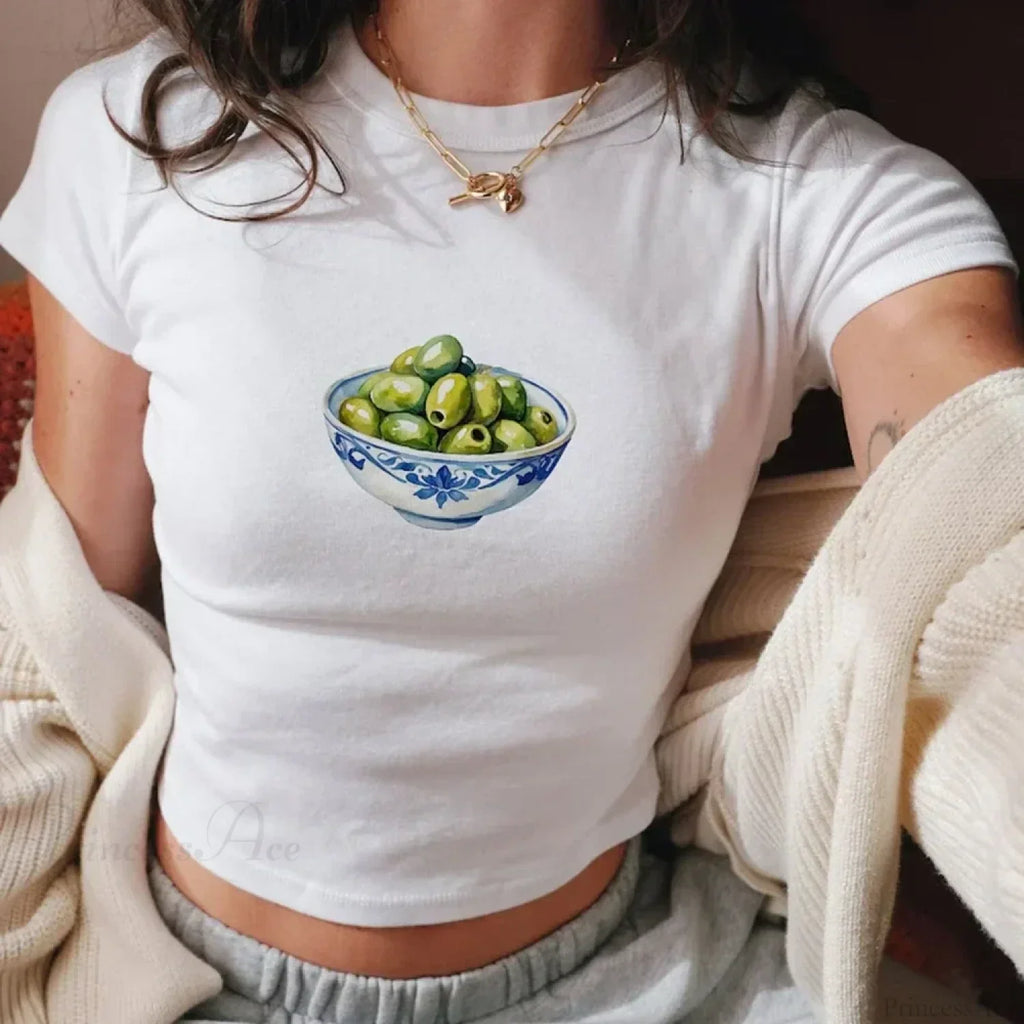 Combhasaki Summer Y2K Cherry Print T-shirt image 5