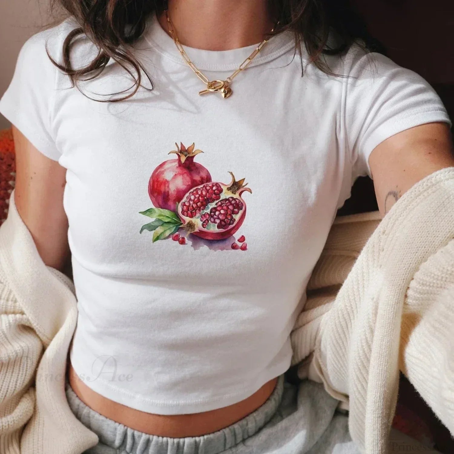 Combhasaki Summer Y2K Cherry Print T-shirt image 2