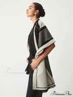 Contrast Color Graceful Geometric Scarf image 4