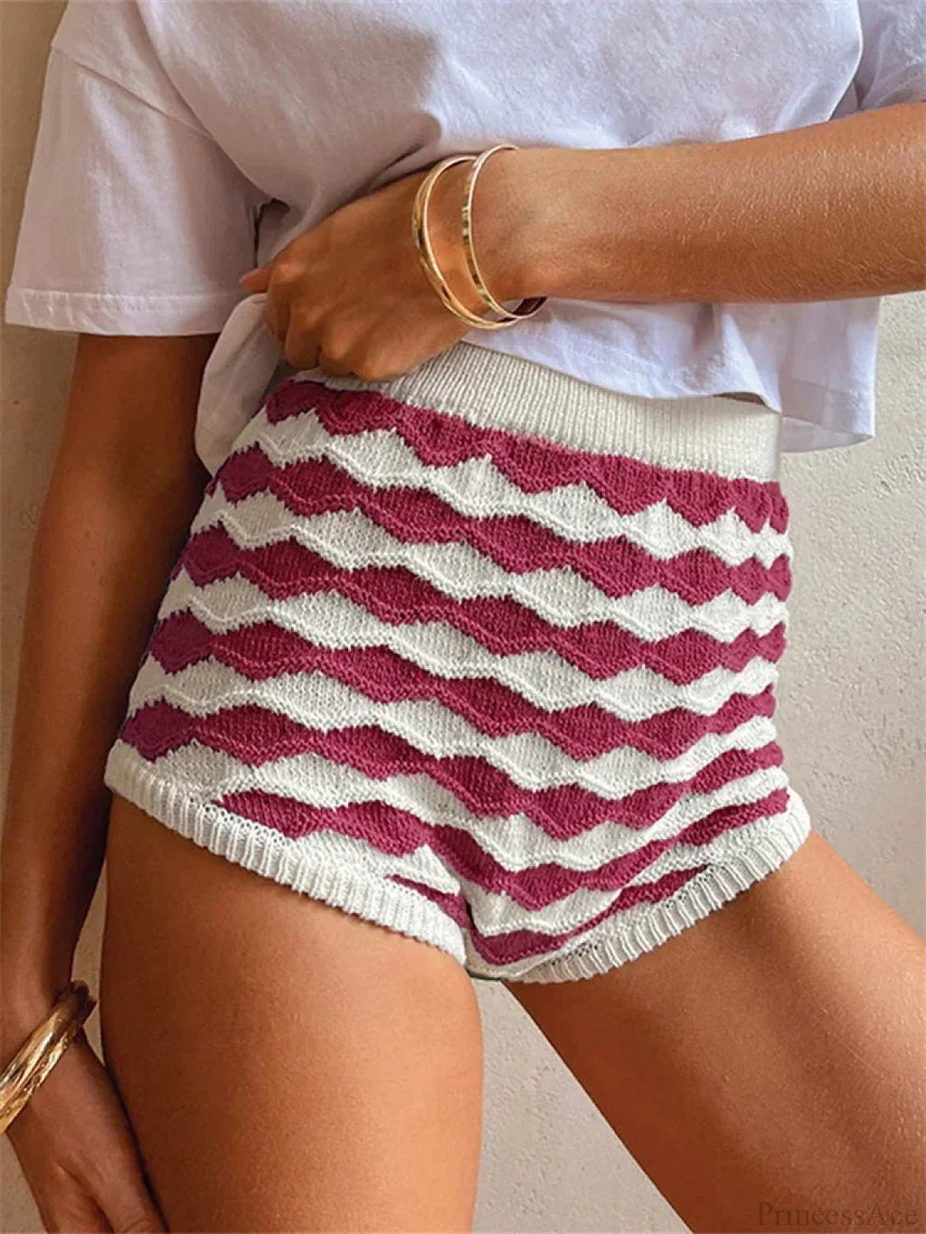 Contrast Color Knit Lounge Short image 6