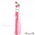 Contrast Color Side Charming Cut Charm Strap Dress image 9