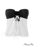 Delicate Lace Hollow Splicing Sexy Slim Crop Top image 4