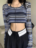 Contrast Stitch Ribbed Trendy Cropped Tank Top image 1