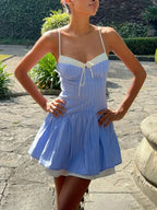Contrast Striped Bodycon Mini Dress image 1