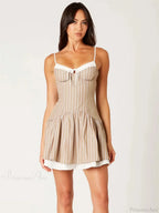 Contrast Striped Bodycon Mini Dress image 7