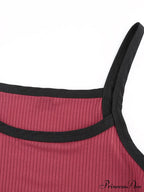 Classic Black and Red Dual-Tone Crop Top image 5