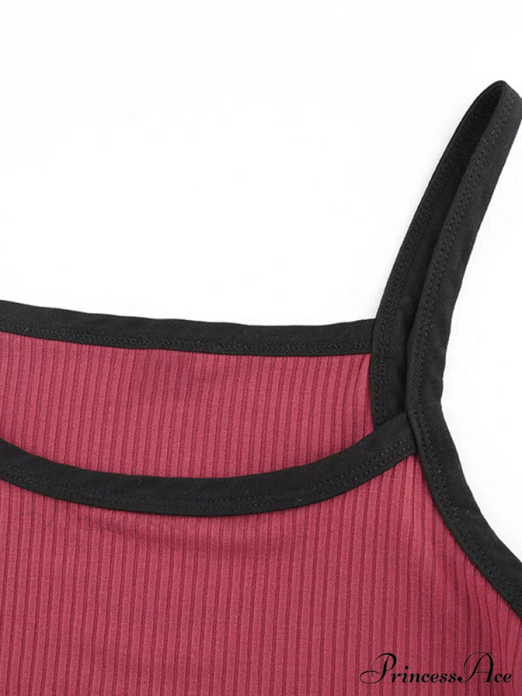Classic Black and Red Dual-Tone Crop Top image 5