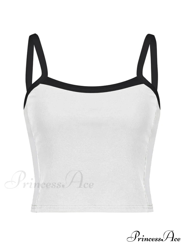 Contrast Trim Rib-Knit Trendy Crop Cami Top image 32
