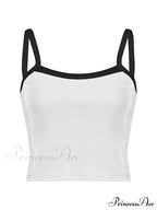 Contrast Trim Rib-Knit Trendy Crop Cami Top image 32