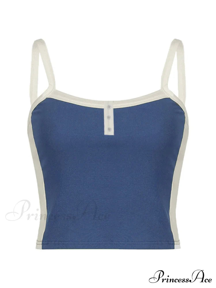 Contrast Trim Rib-Knit Trendy Crop Cami Top image 51
