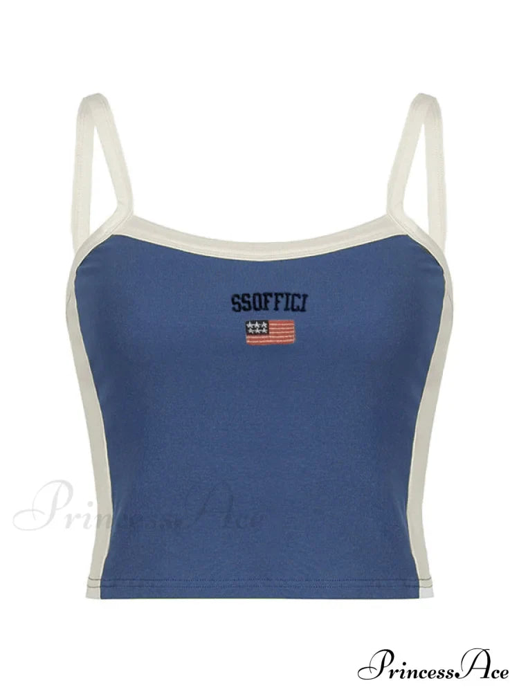 Contrast Trim Rib-Knit Trendy Crop Cami Top image 52