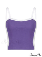 Contrast Trim Rib-Knit Trendy Crop Cami Top image 26