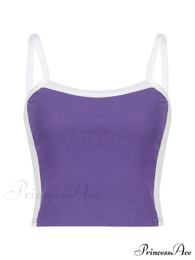 Contrast Trim Rib-Knit Trendy Crop Cami Top image 26