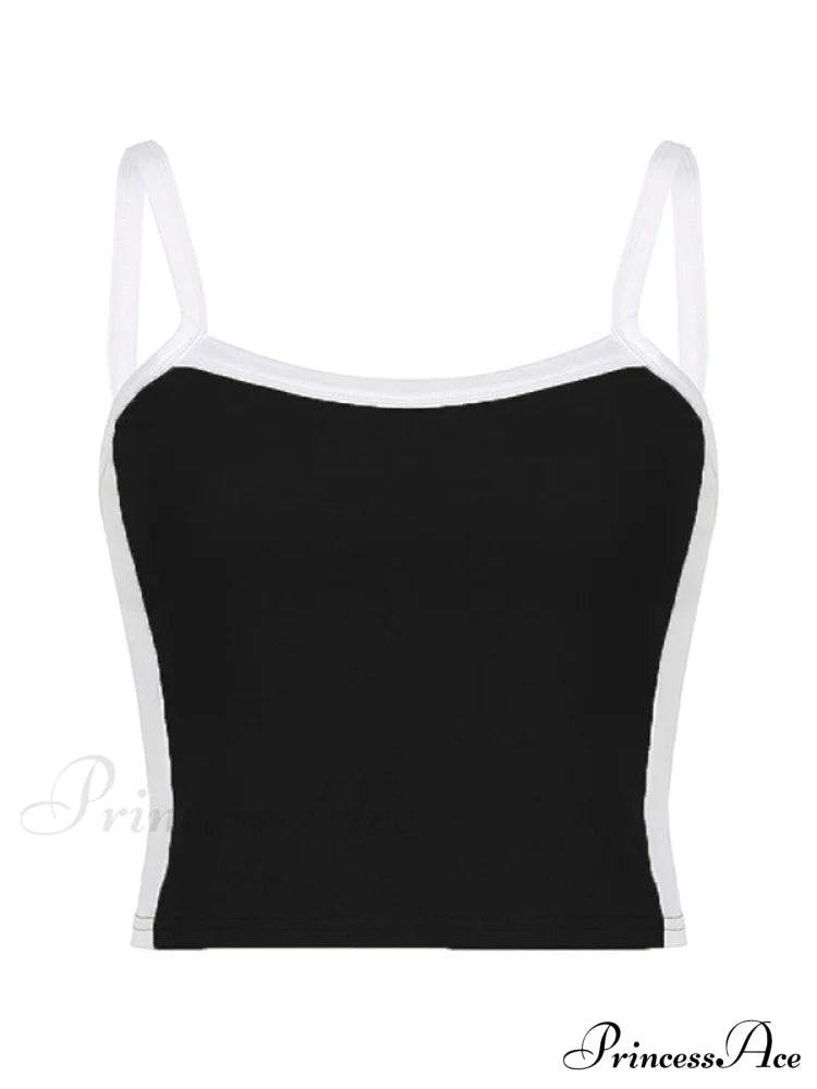 Contrast Trim Rib-Knit Trendy Crop Cami Top image 22
