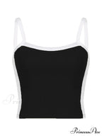 Contrast Trim Rib-Knit Trendy Crop Cami Top image 22