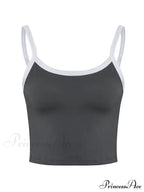 Contrast Trim Rib-Knit Trendy Crop Cami Top image 42