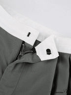 Contrast Waist Graceful Pleated Tailored Pants image 4