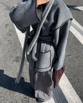 Contrasting Stitch Woolen Coat image 7
