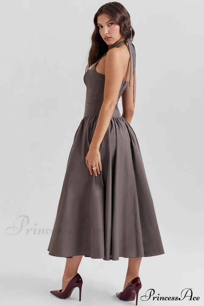 Coquette Scarlet Stylish Halter Midi Dress image 9