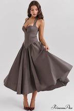 Coquette Scarlet Stylish Halter Midi Dress image 8