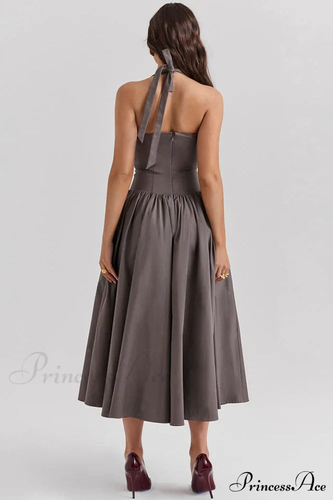 Coquette Scarlet Stylish Halter Midi Dress image 10