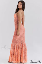 Cordelia Sorbet Lace Charming Godet Maxi Dress image 3