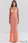 Cordelia Sorbet Lace Charming Godet Maxi Dress image 1