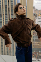 Corduroy Biker Style Elegant Casual Coat image 3