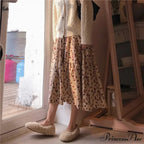 Corduroy High Waist Charming Floral Print Maxi Skirt image 3