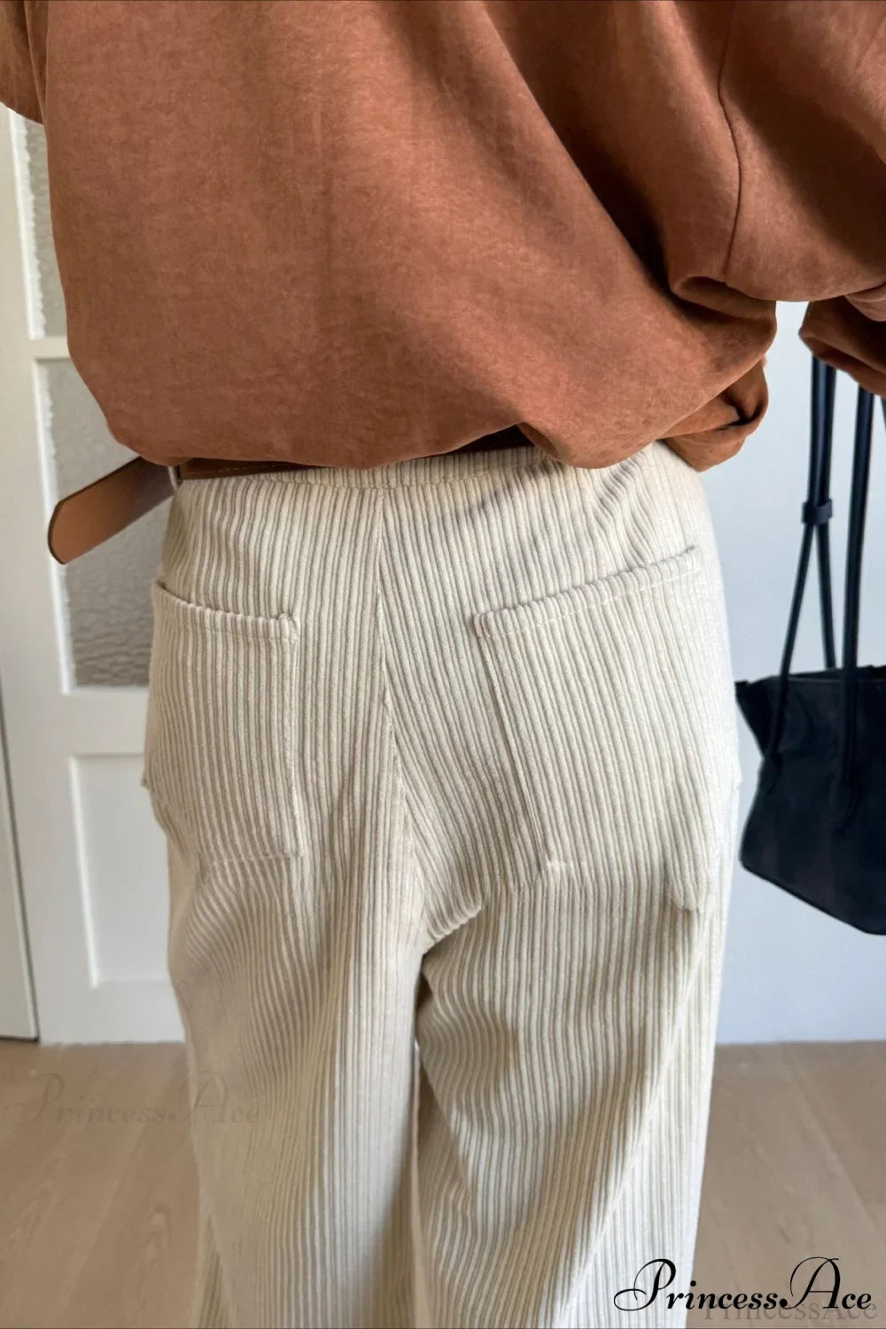 Corduroy High-Waist Wide-Leg Minimal Pants image 13