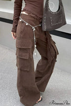 Corduroy Paneled Double Pocket Cargo Pants image 2