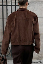 Corduroy Retro Collared Jacket Coat image 5