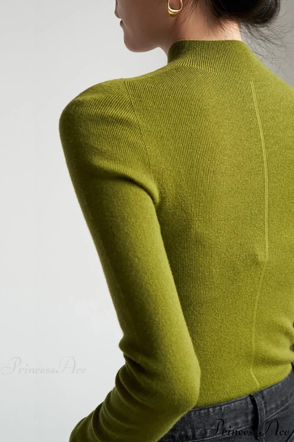 CorpCore Seamless Mock Neck Wool Knit Top image 3