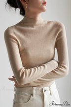 CorpCore Seamless Mock Neck Wool Knit Top image 5