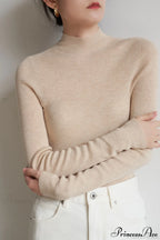 CorpCore Seamless Mock Neck Wool Knit Top image 6