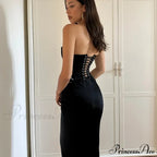 Corset Bandage Sexy Two Piece Maxi Dress image 3