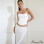 Corset Bandage Sexy Two Piece Maxi Dress image 5