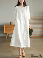 Cotton and Graceful Linen Dress image 1