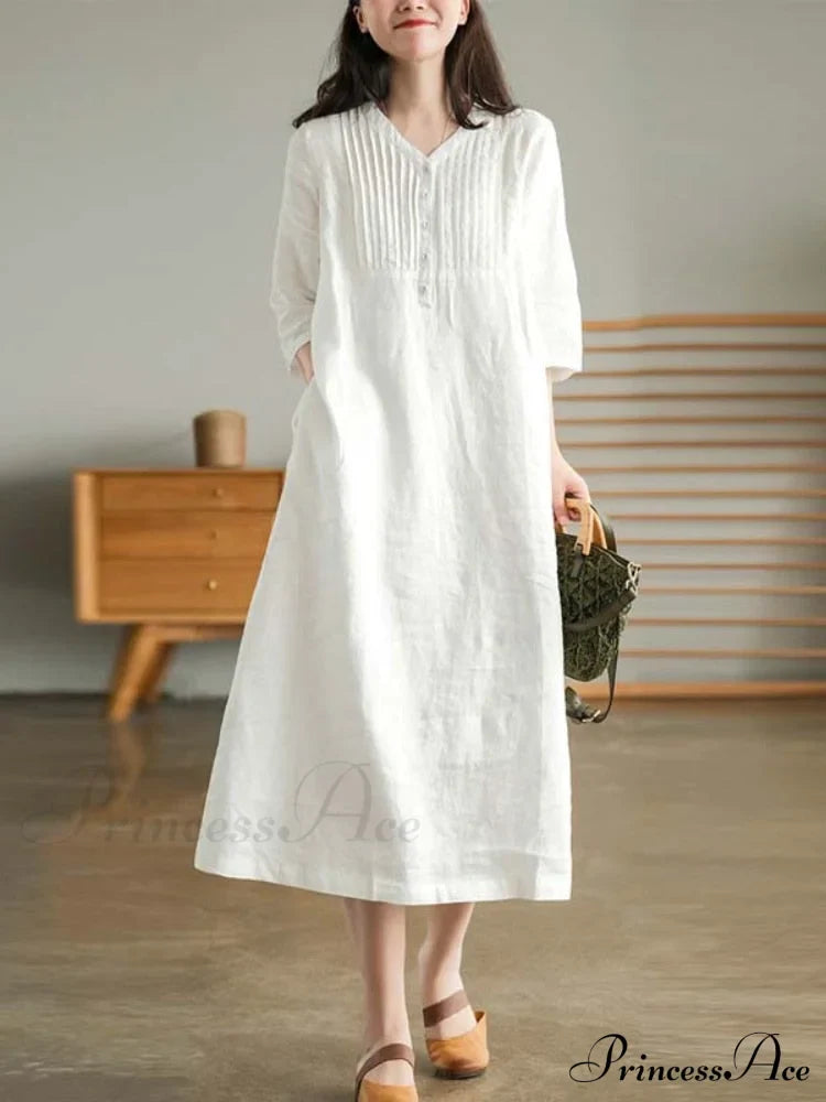 Cotton and Graceful Linen Dress image 1
