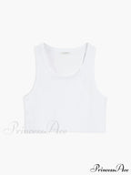 Cotton Blends Graceful Cropped Tank Top image 5